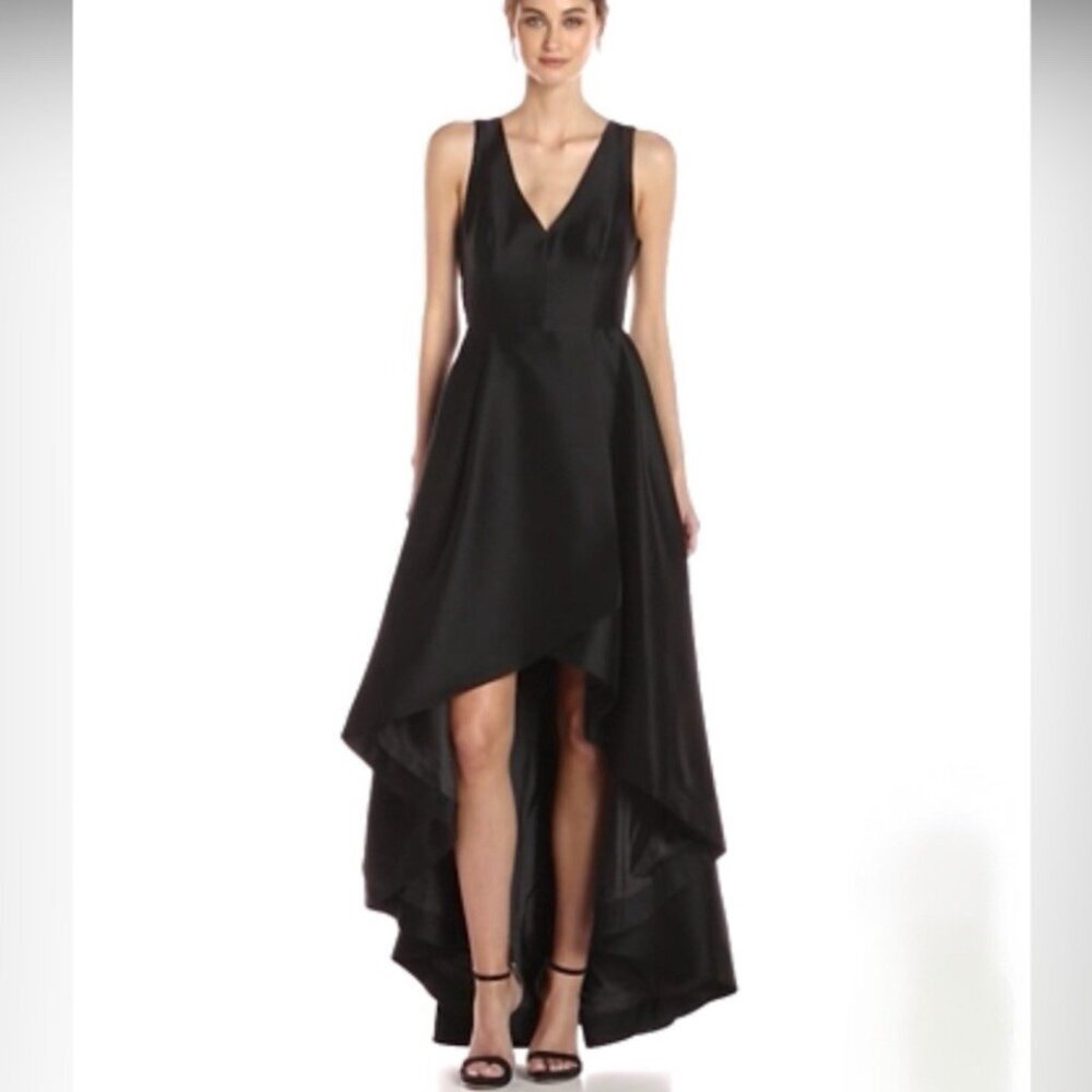 NEW Calvin Klein Gown Dress Black Size 6 High-Low A-Line